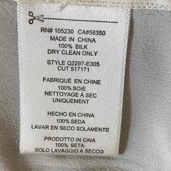 100% Silk The Women's Anchor Print Short Sleeve Blouse Size S/P - Picture 4 of 8